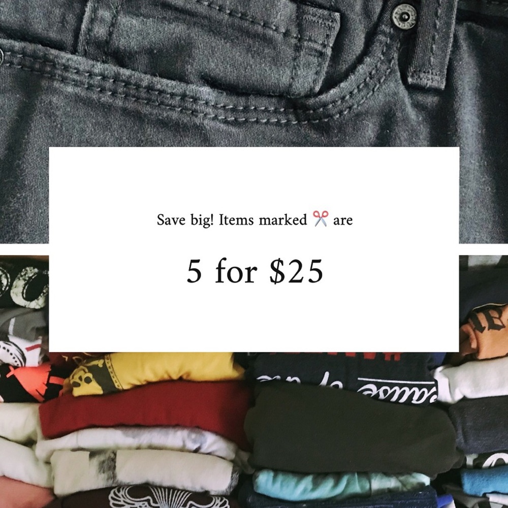 Items marked ✂️ are 5 for $25